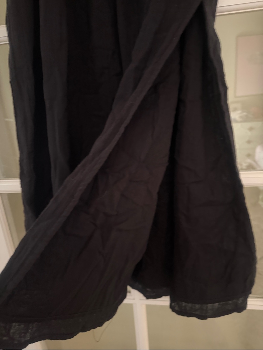 Women’s Black Midi Side-Slit Skirt - Picture 7 of 10